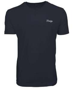 Script Logo Printed Half Sleeve V-Neck T-Shirt
