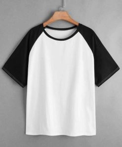 Contrast Raglan Half Sleeve Tee