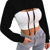Long Sleeve Super Crop Top Hoodies