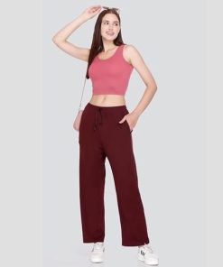 Basic Colour Wide Leg Jersey Yoga Pants